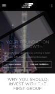 How thefirstgroup.com looks like on a mobile device such as an iPhone.