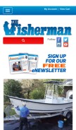 How thefisherman.com looks like on a mobile device such as an iPhone.