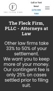 How thefleckfirm.com looks like on a mobile device such as an iPhone.