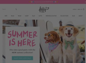 How thefoggydog.com looks like on a tablet such as an iPad.