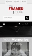 How theframedphoto.ie looks like on a mobile device such as an iPhone.