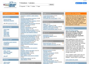 How thefreelibrary.com looks like on a tablet such as an iPad.
