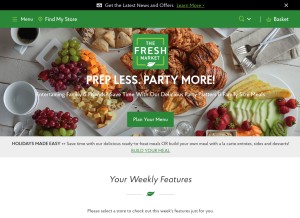 How thefreshmarket.com looks like on a tablet such as an iPad.