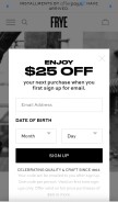 How thefryecompany.com looks like on a mobile device such as an iPhone.