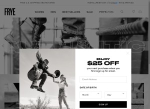 How thefryecompany.com looks like on a tablet such as an iPad.