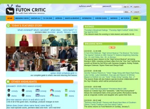 How thefutoncritic.com looks like on a tablet such as an iPad.