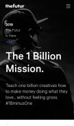 How thefutur.com looks like on a mobile device such as an iPhone.