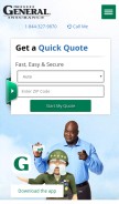 How thegeneral.com looks like on a mobile device such as an iPhone.
