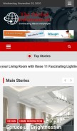 How theglobalinformation.com looks like on a mobile device such as an iPhone.