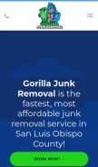 How thegorillajunkremoval.com looks like on a mobile device such as an iPhone.