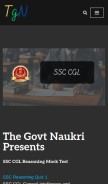 How thegovtnaukri.in looks like on a mobile device such as an iPhone.