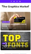 How thegraphicsmarket.com looks like on a mobile device such as an iPhone.