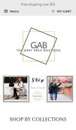 How thegrayareaboutique.com looks like on a mobile device such as an iPhone.