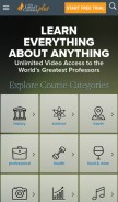 How thegreatcoursesplus.com looks like on a mobile device such as an iPhone.