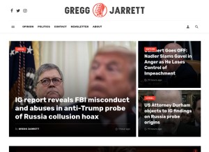 How thegreggjarrett.com looks like on a tablet such as an iPad.