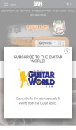 How theguitarworld.com looks like on a mobile device such as an iPhone.