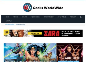 How thegww.com looks like on a tablet such as an iPad.