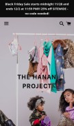 How thehananproject.com looks like on a mobile device such as an iPhone.
