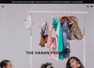 How thehananproject.com looks like on a tablet such as an iPad.
