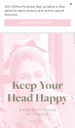 How thehappyheadbandco.com looks like on a mobile device such as an iPhone.
