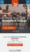 How thehenryford.org looks like on a mobile device such as an iPhone.