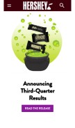 How thehersheycompany.com looks like on a mobile device such as an iPhone.
