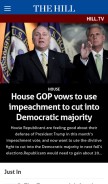 How thehill.com looks like on a mobile device such as an iPhone.