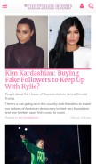 How thehollywoodgossip.com looks like on a mobile device such as an iPhone.