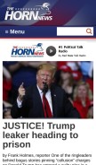 How thehornnews.com looks like on a mobile device such as an iPhone.