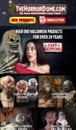 How thehorrordome.com looks like on a mobile device such as an iPhone.