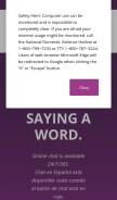 How thehotline.org looks like on a mobile device such as an iPhone.