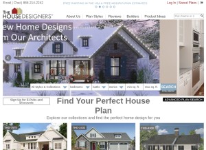 How thehousedesigners.com looks like on a tablet such as an iPad.