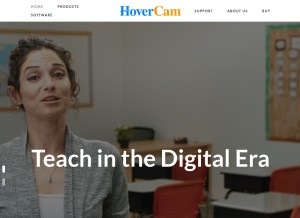 How thehovercam.com looks like on a tablet such as an iPad.