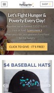 How thehungersite.com looks like on a mobile device such as an iPhone.