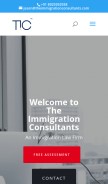 How theimmigrationconsultants.com looks like on a mobile device such as an iPhone.