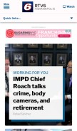 How theindychannel.com looks like on a mobile device such as an iPhone.