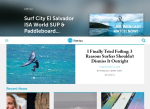 How theinertia.com looks like on a tablet such as an iPad.