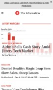 How theinformation.com looks like on a mobile device such as an iPhone.