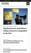 How theinnovationenterprise.com looks like on a mobile device such as an iPhone.