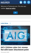 How theinsurer.com looks like on a mobile device such as an iPhone.