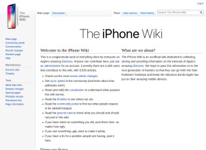 How theiphonewiki.com looks like on a tablet such as an iPad.