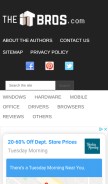 How theitbros.com looks like on a mobile device such as an iPhone.