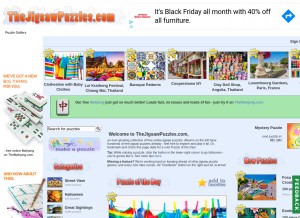 How thejigsawpuzzles.com looks like on a tablet such as an iPad.