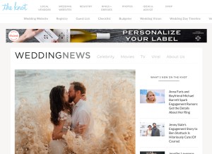 How theknotnews.com looks like on a tablet such as an iPad.
