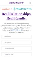 How theknotpro.com looks like on a mobile device such as an iPhone.