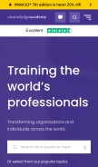 How theknowledgeacademy.com looks like on a mobile device such as an iPhone.