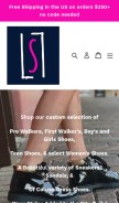 How thelacedshoe.com looks like on a mobile device such as an iPhone.