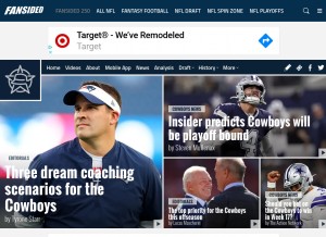 How thelandryhat.com looks like on a tablet such as an iPad.