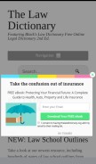 How thelawdictionary.org looks like on a mobile device such as an iPhone.