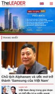 How theleader.vn looks like on a mobile device such as an iPhone.